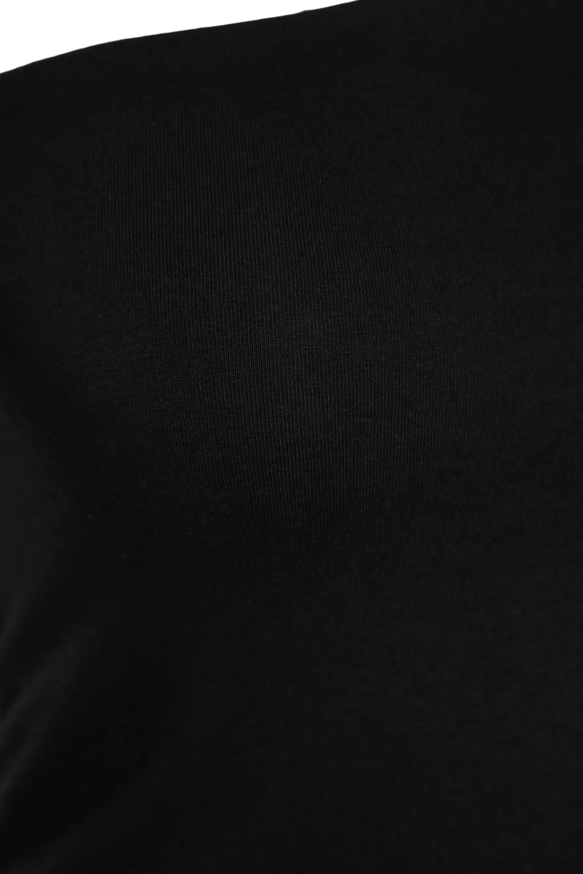 Trendyol Collection  Schwarze One-Shoulder-Baumwoll-Stretch-Bluse mit kurzem Schnitt TWOAW24BZ00099