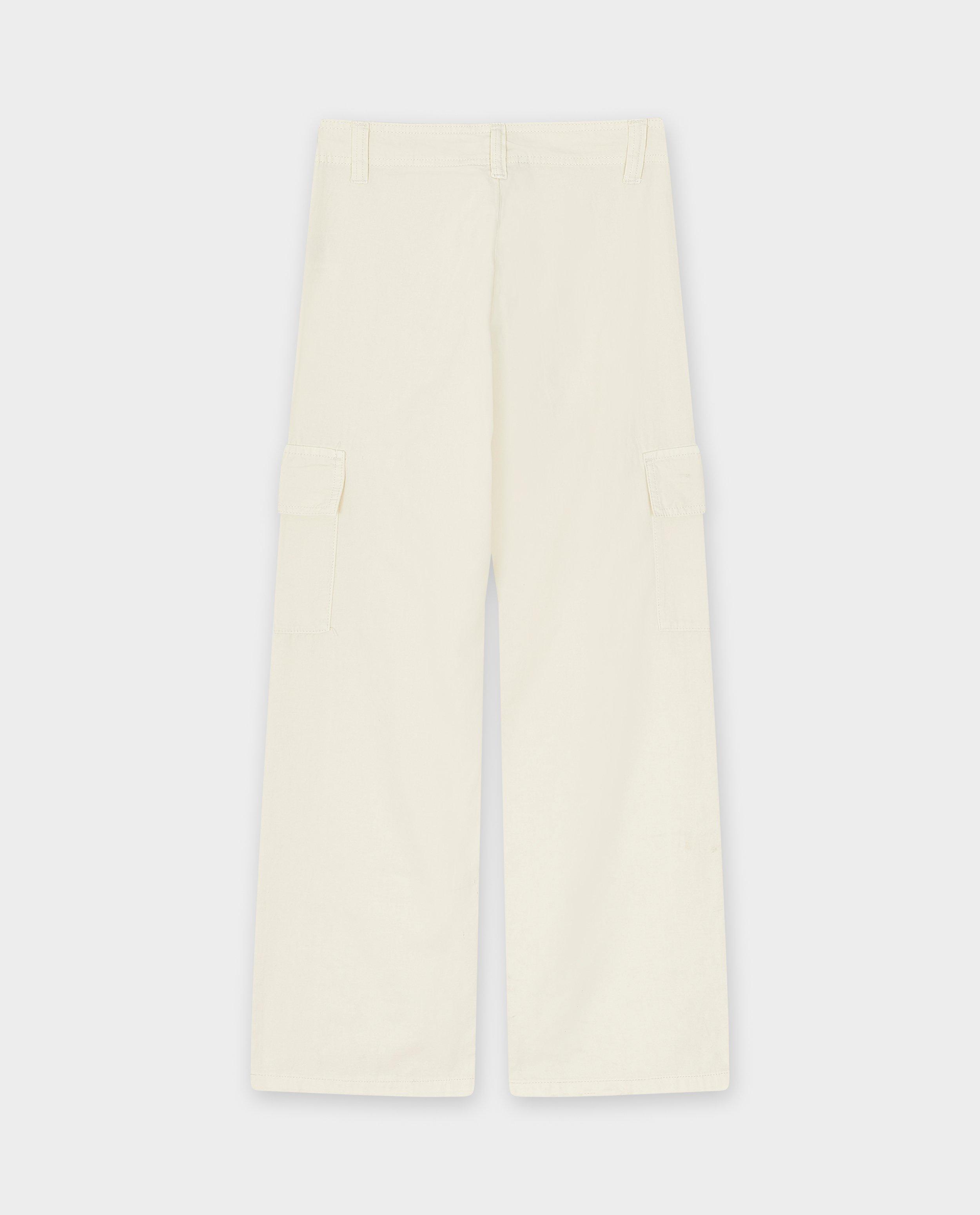 Pantaloni Tiffosi bej, croială cargo violet