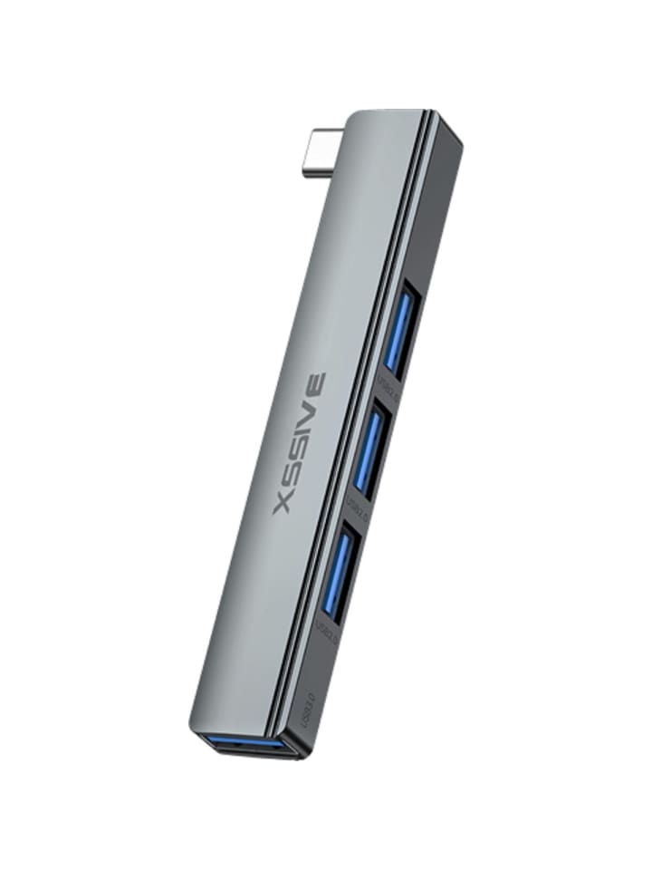 COFI 1453 Xssive 4in1 USB-Hub auf USB-C in Grau günstig kaufen onesize
