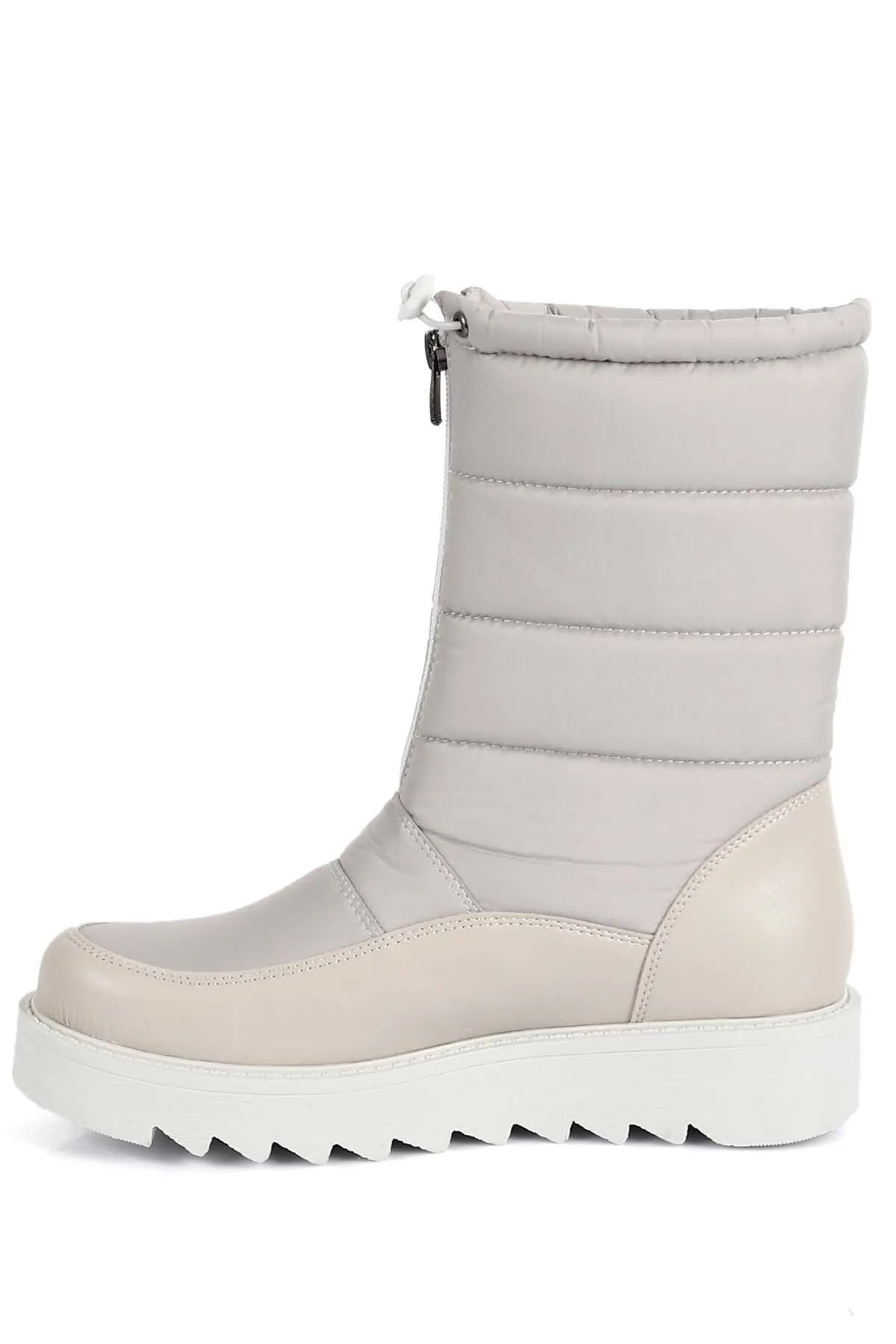 GÖNDERİ(R)  Beige Damen-Schneestiefel mit runder Spitze 06404