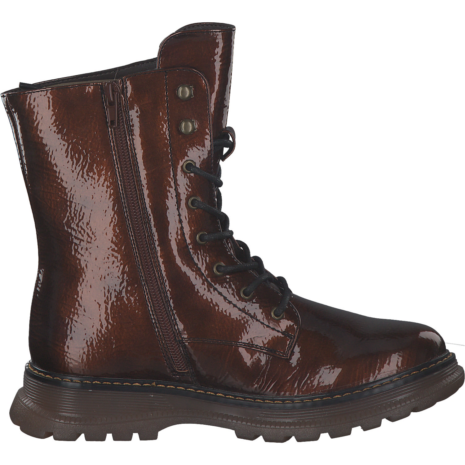 Rieker 92840, Schnürstiefeletten, Damen, Rot
