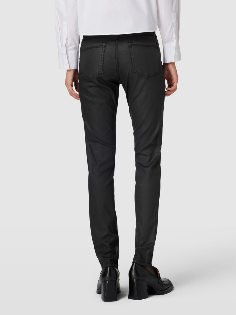 Hose in Leder-Optik in schwarz
