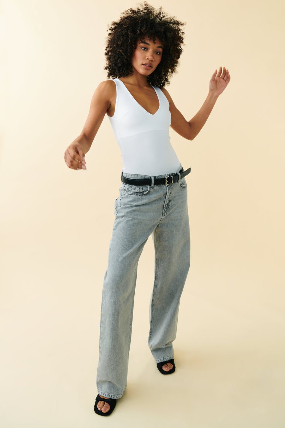 Deep v neck micro body