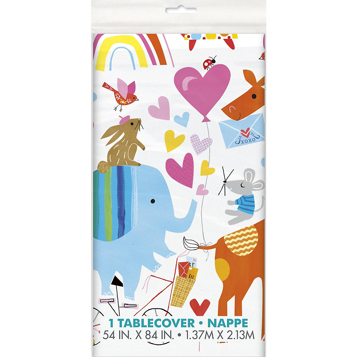 Party-Tischdecke Baby Zoo, Kunststoff, 137 x 213 cm