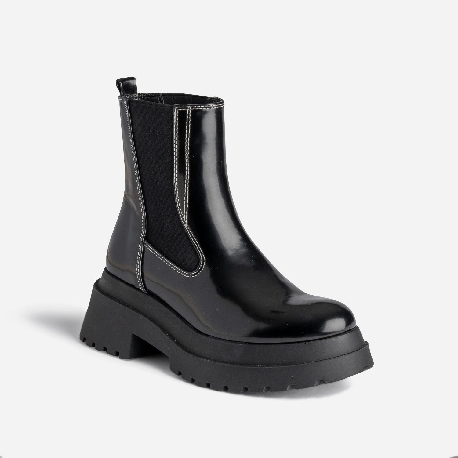 Chelsea boots TEXTO noir glacé cranté