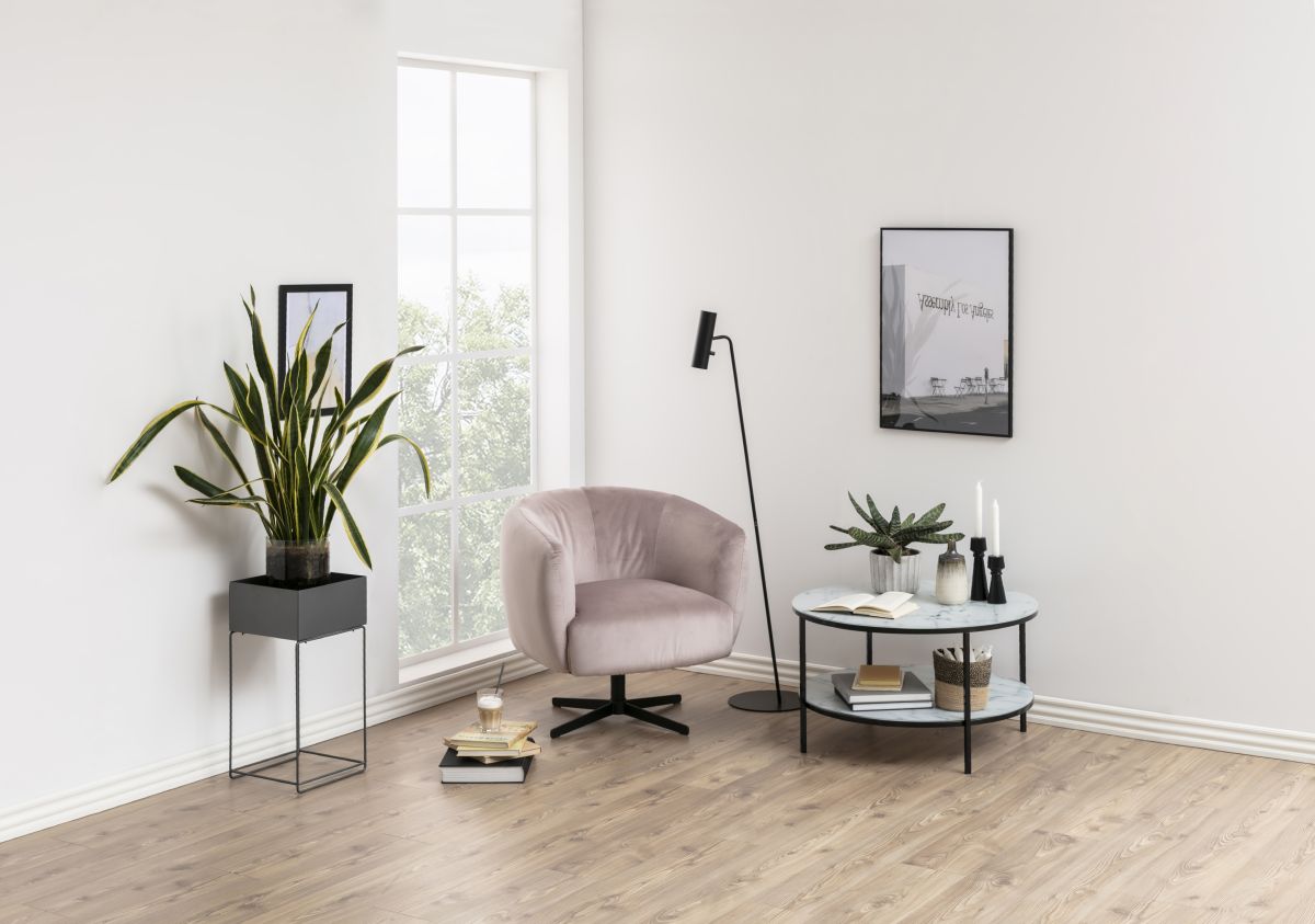 Couchtisch Alisma2 Weiß Schwarz 80 cm