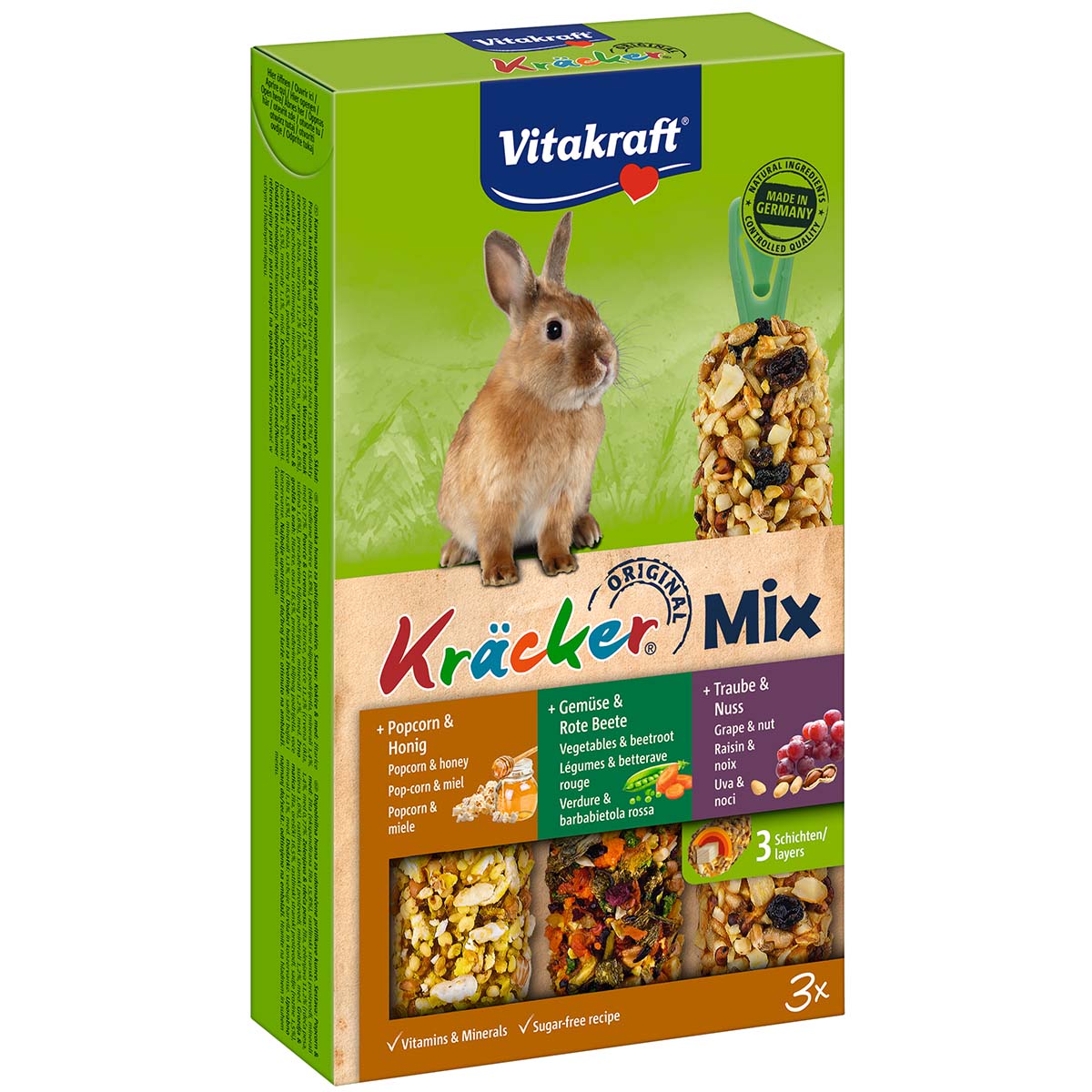 Vitakraft Kräcker Trio Popcorn, Gemüse, Nuss kaufen