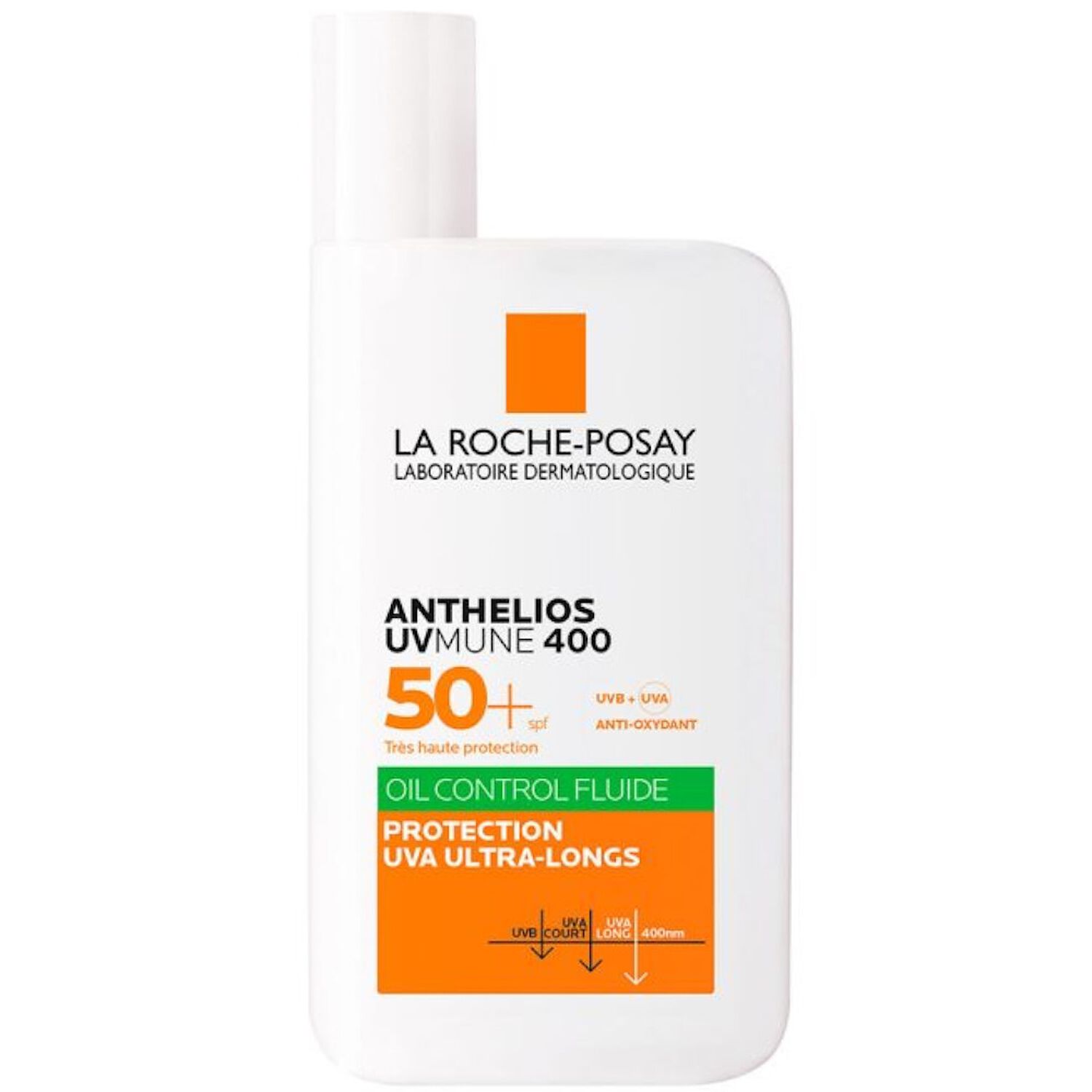 la roche-posay Anthelios UVMune 400 SPF 50+ Fluide Solaire Anti-Brillance - Peau Mixtes à Grasses 50 ml