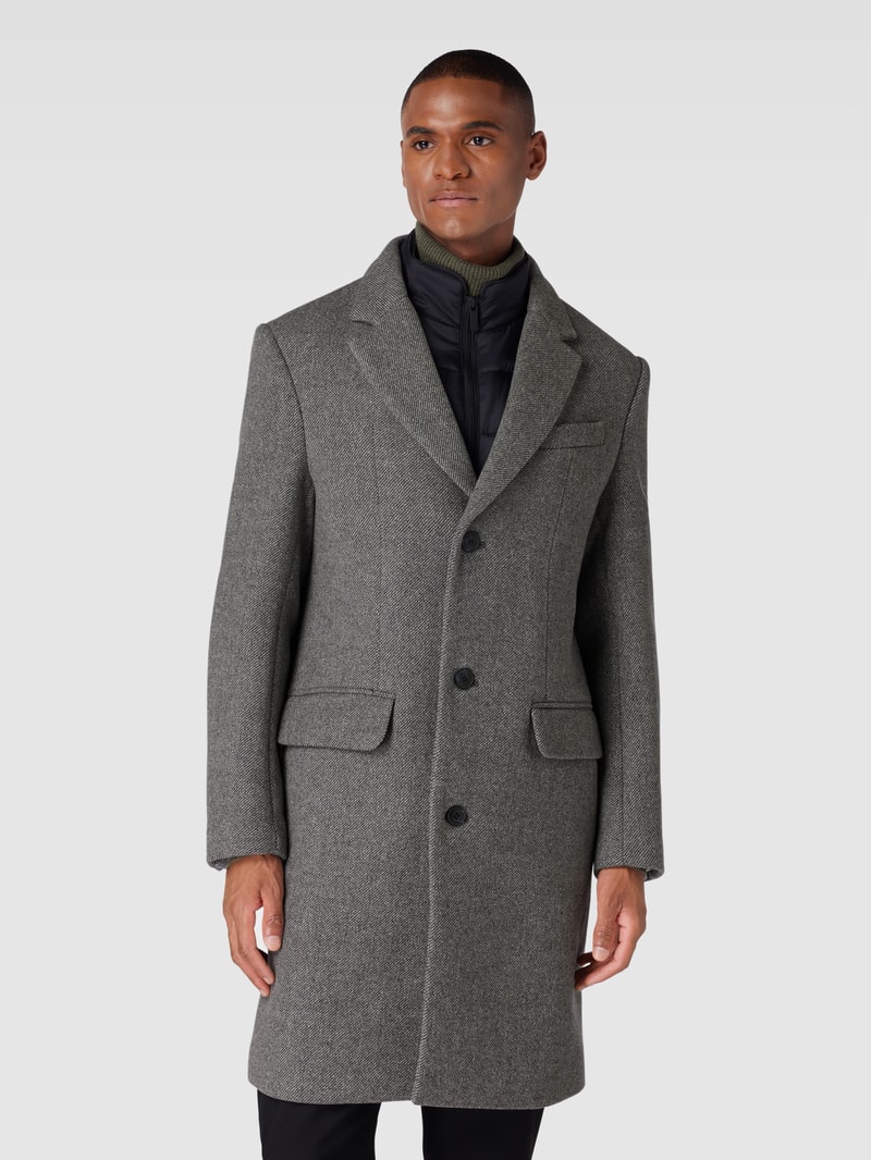 Mantel im Double-Layer-Look Modell 'JOSEPH' in mittelgrau