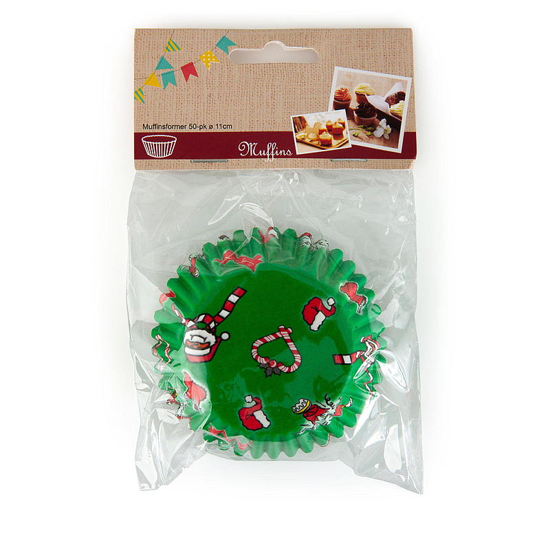 Cuisine Muffinsform 50-pk Med julemotiv