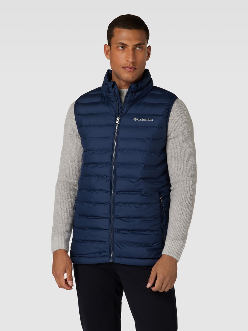 Steppweste mit Stehkragen Modell 'Powder' in marineblau
