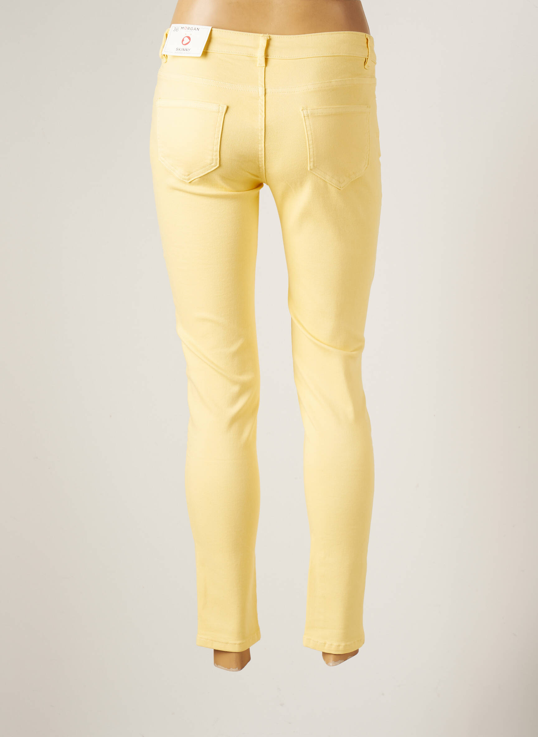 Morgan Jeans Skinny Femme couleur jaune