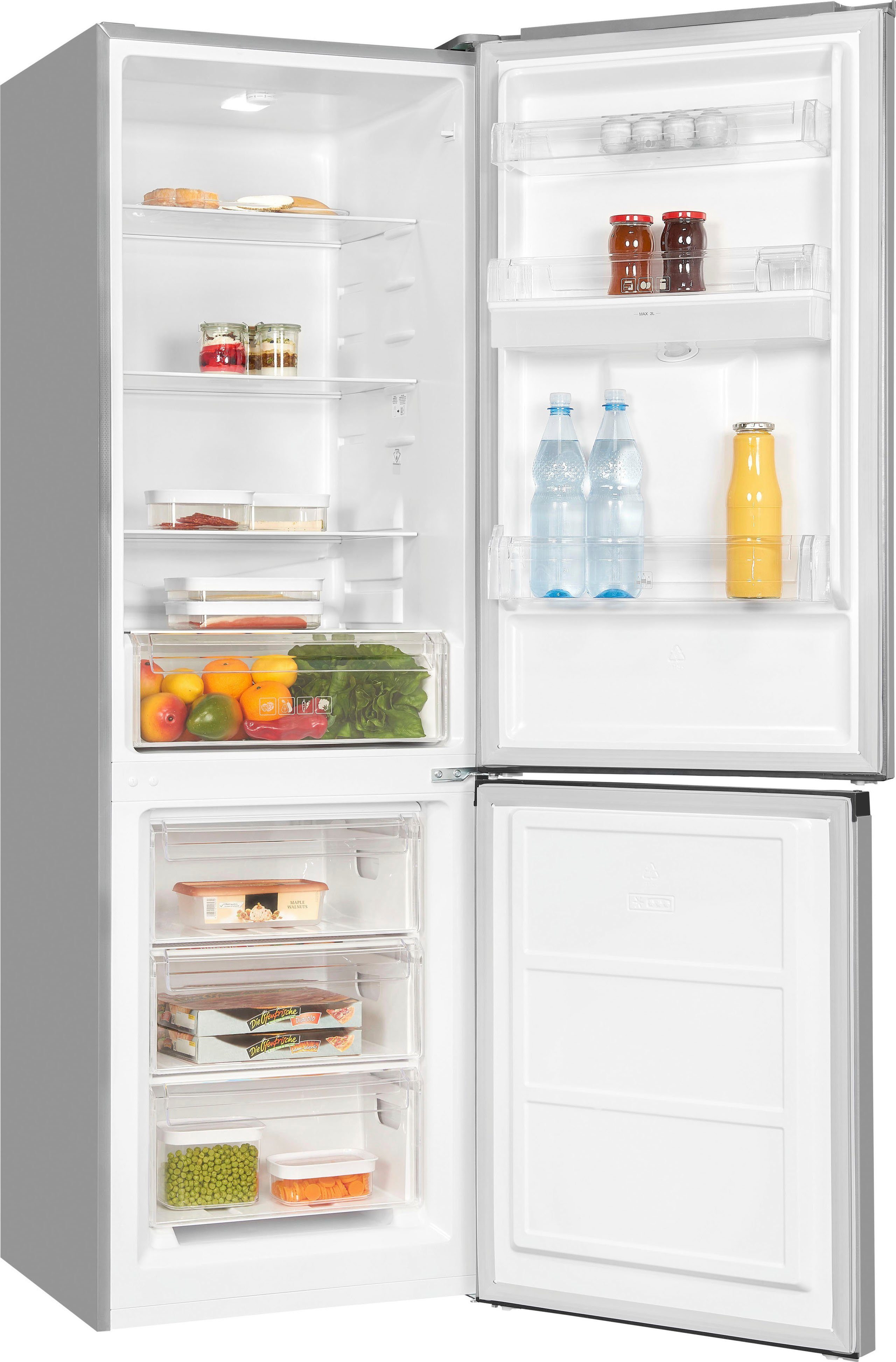 exquisit Kühl-/Gefrierkombination KGC320-95-E-WS-040C, 185,8 cm hoch, 60 cm breit
