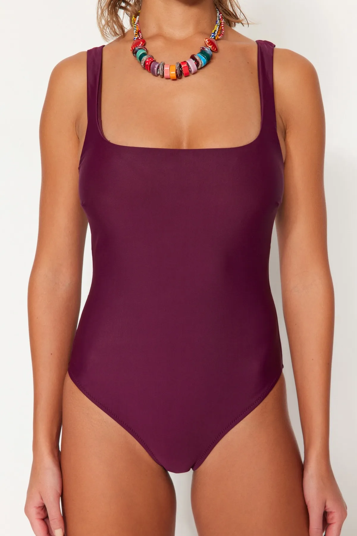 Trendyol Collection  Badeanzug - Bordeaux - Unifarben