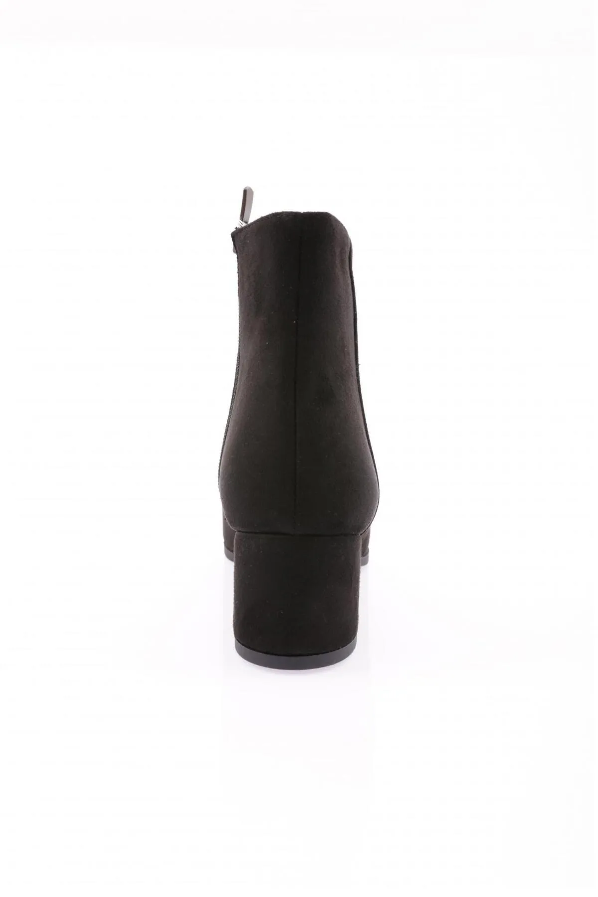 DGN  Si-07k Damen - 22k schwarze Wildleder-Stiefeletten mit spitzer Spitze und Absatz