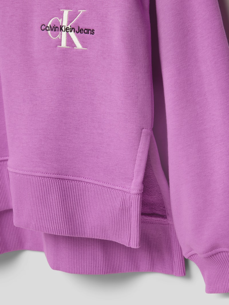Hoodie mit verlängerter Rückseite in flieder