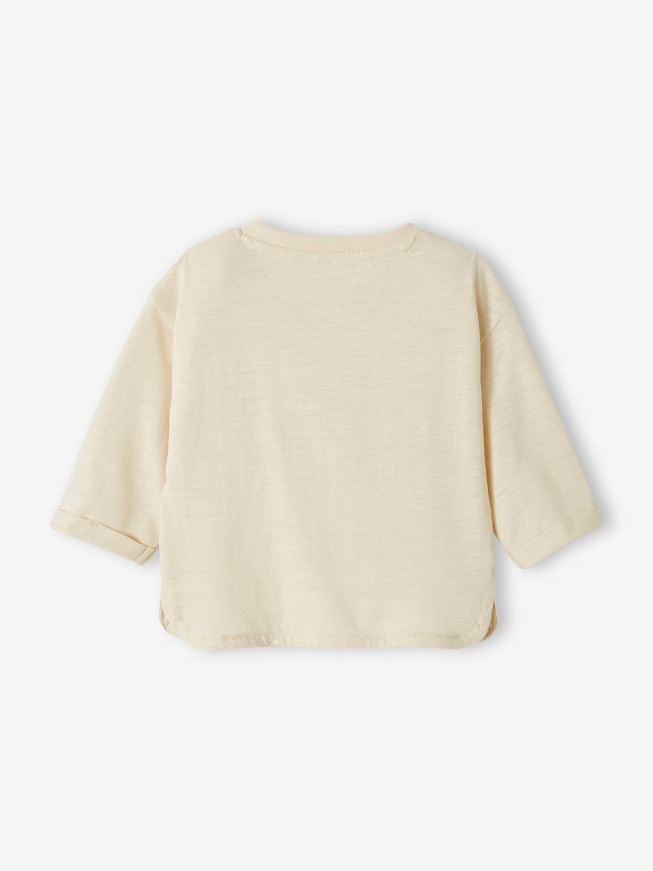Vertbaudet Baby Shirt mit Löwe Oeko-Tex - wollweiß