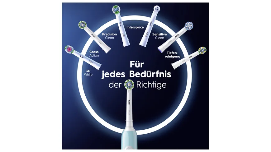 Oral-B Cross Action Elektrische Zahnbürste Pro 1 Caribbean Blue