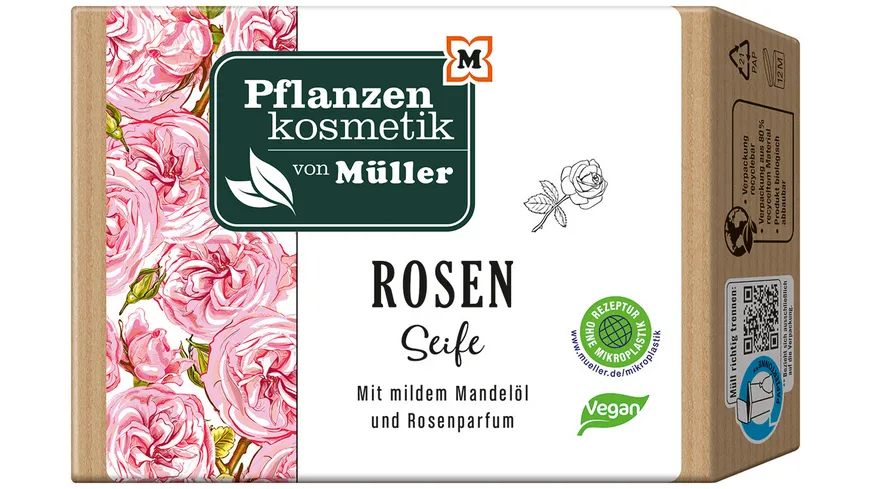 Pflanzenkosmetik von Müller Rosen Seife 100 g