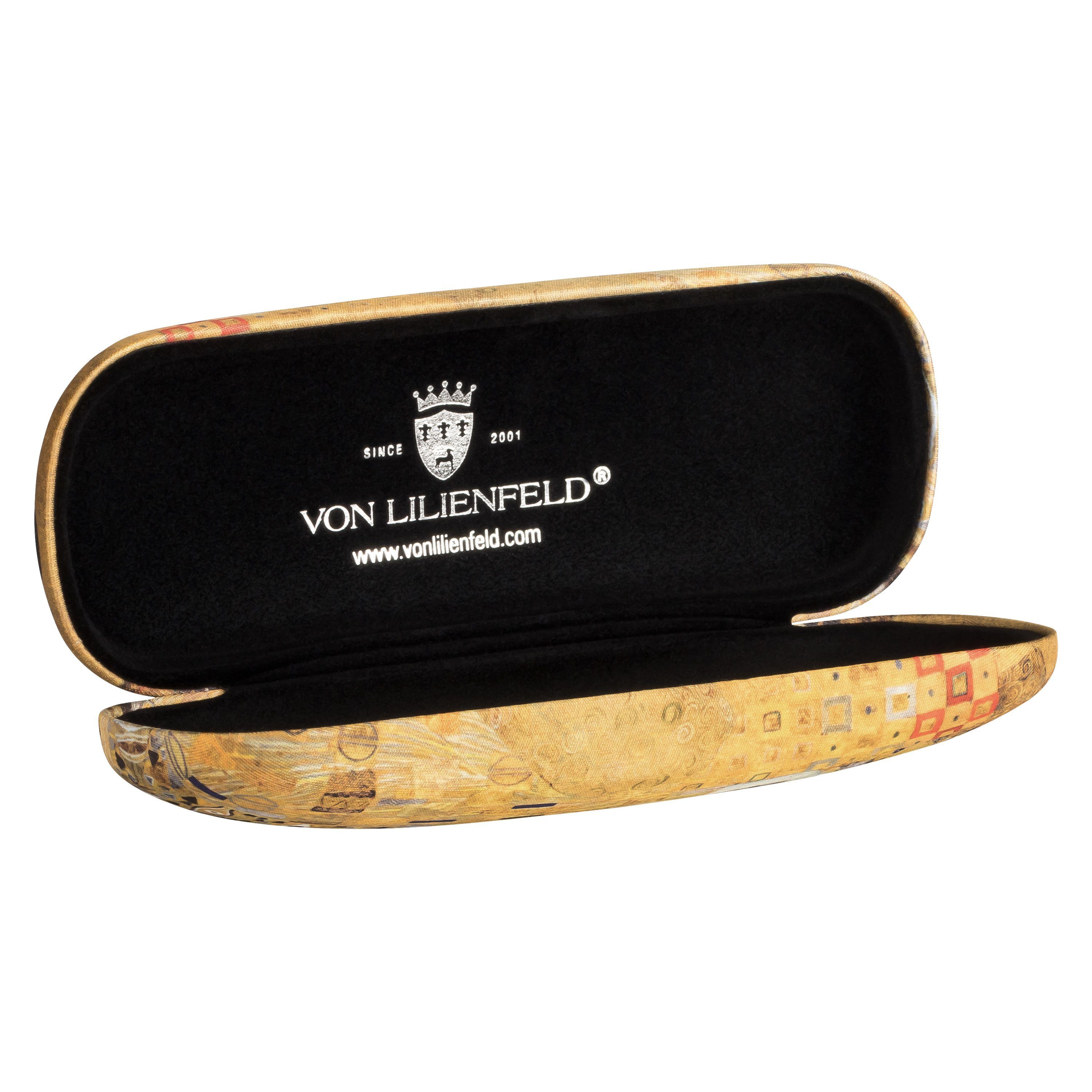 von Lilienfeld Brillenetui Brillenetui Gustav Klimt Adele Kunst Brillenbox, stabiles mit Mikrofaser bezogenes Hardcase