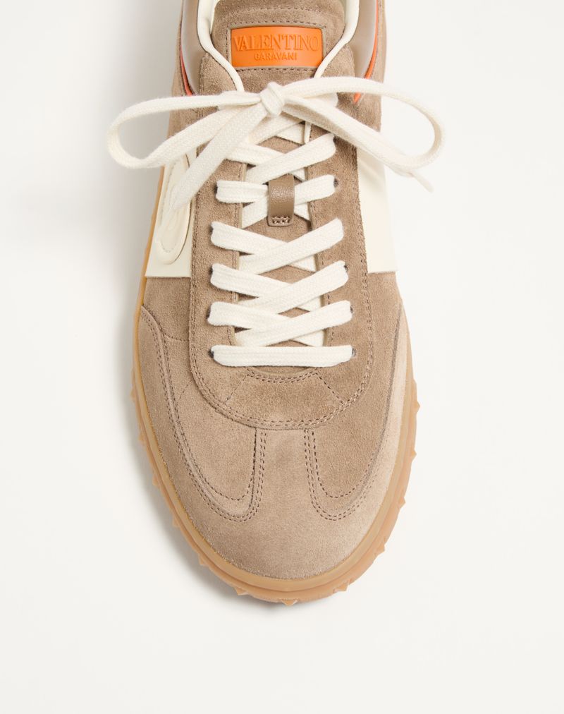 Baskets basses Upvillage en cuir fendu et cuir de veau nappa