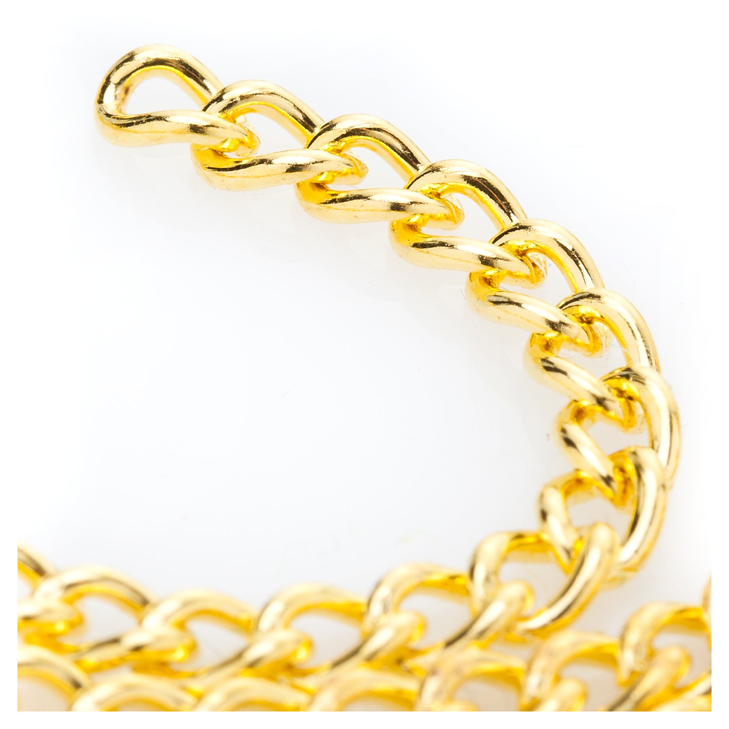 Gliederkette, gold, 2 x 4 mm, 1 m