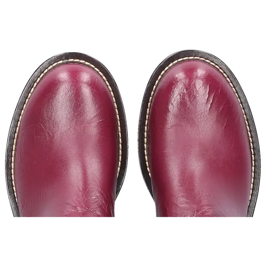 Balenciaga - Stiefel Rot Lammleder Metallverzierung Zierschnalle bordeaux - rot