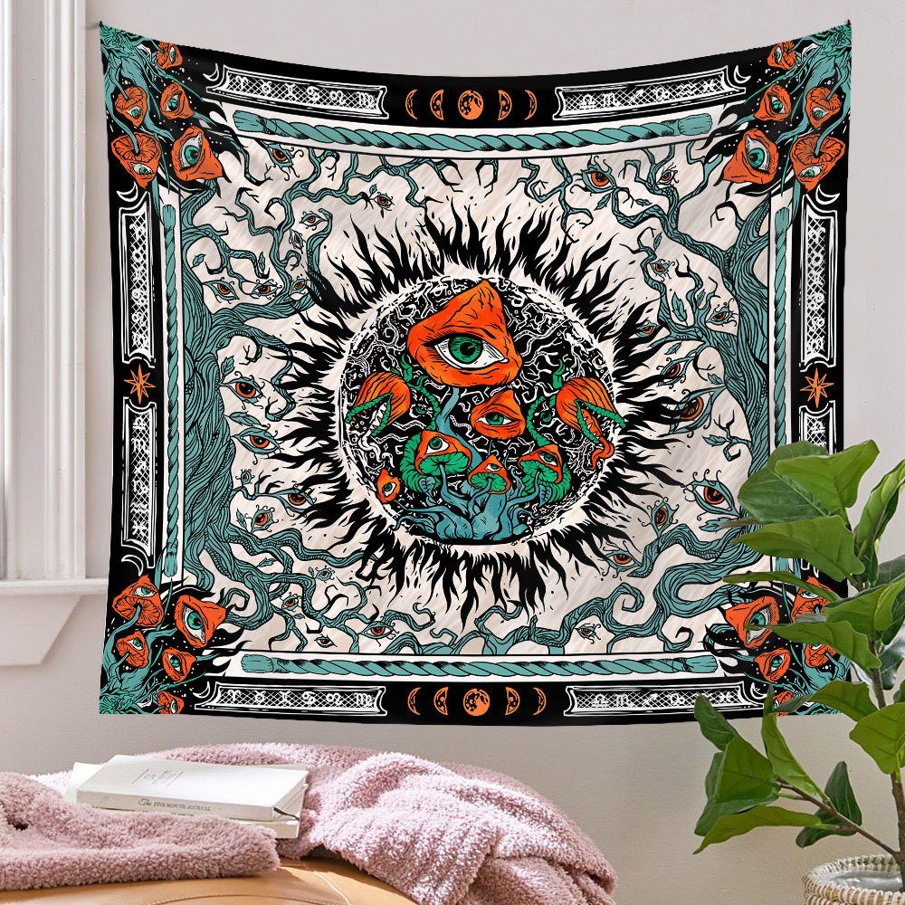 Wandteppich Wandteppich Psychedelic, Wandteppich Aesthetic Pilze, Aphollod, Tapisserie Baum Lebens Wandbehang für Wohnzimmer,Schlafzimmer,Wohnheim