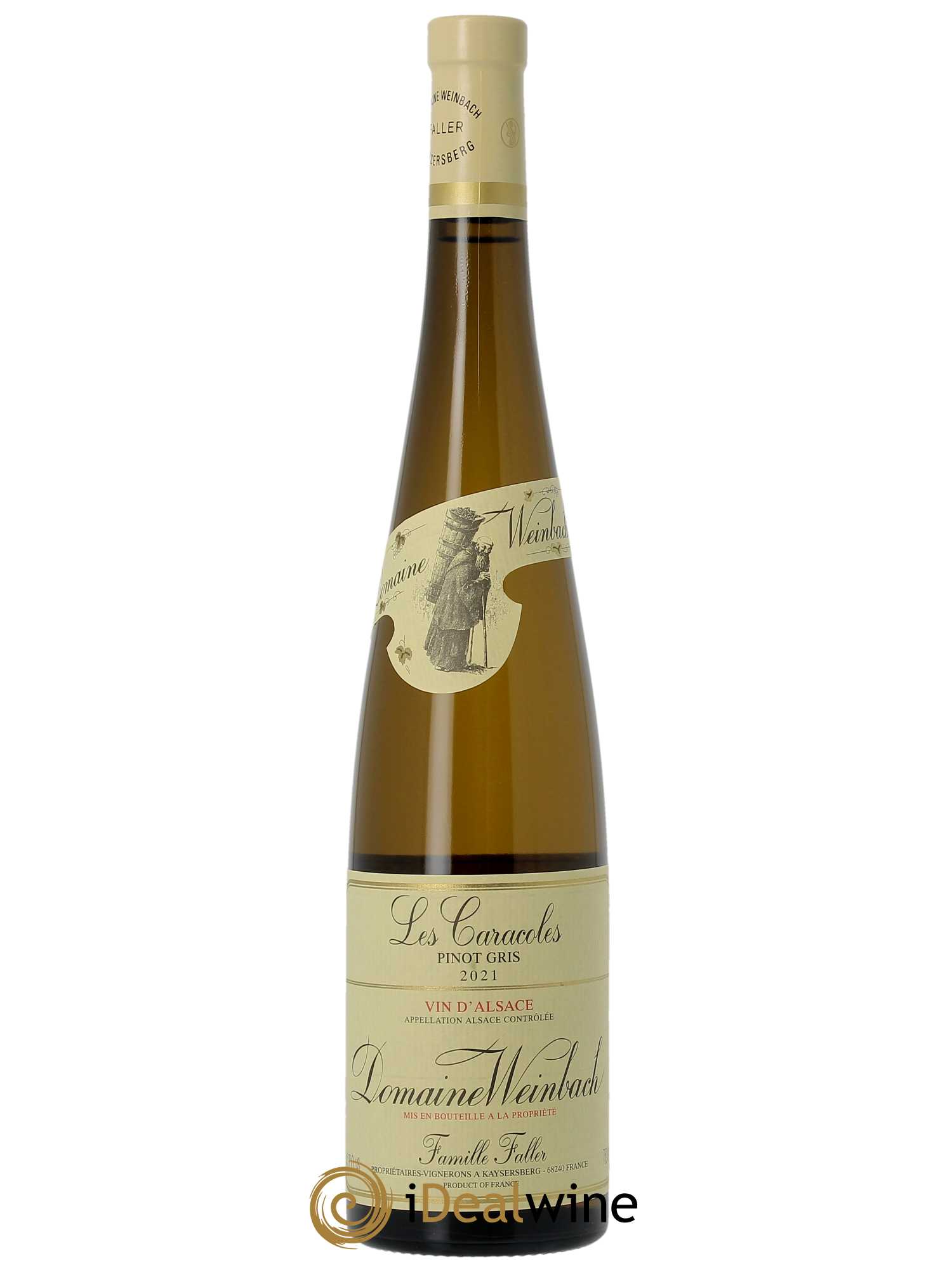 Alsace Pinot Gris Les Caracoles Weinbach (Domaine)  2021 - Lot de 1 Bouteille