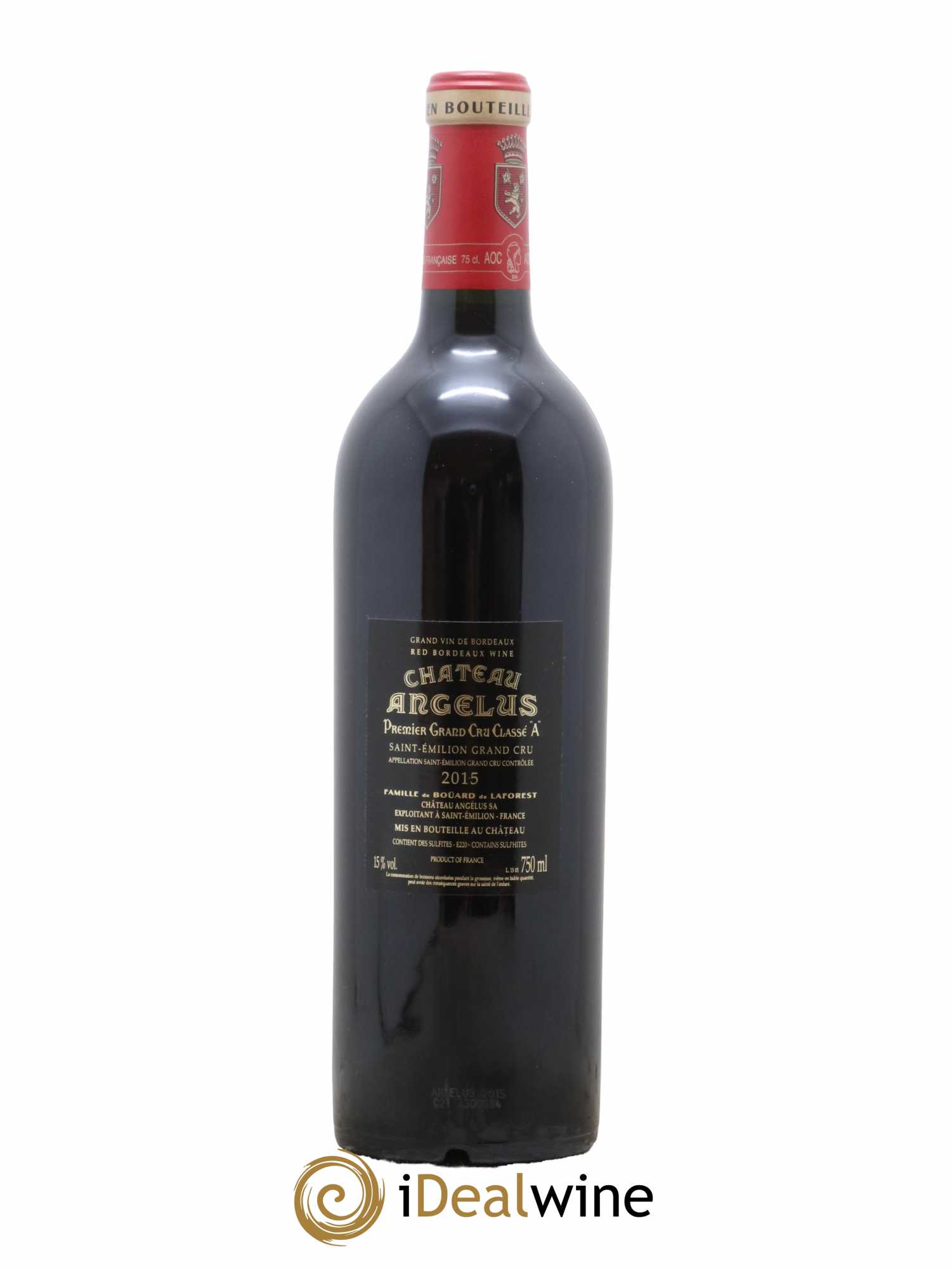 Château Angélus 1er Grand Cru Classé A  2015 - Lot de 1 Bouteille