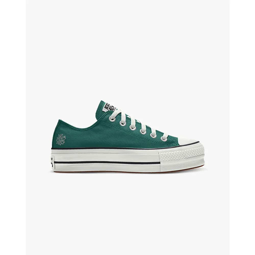 Converse Custom Chuck Taylor All Star Lift Platform Embroidery By You A03767CHO23_DRAGONSCALE_FLORAL_G / grün