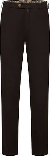 MEYER Chino-Hose Super-Stretch Check Pattern Chino