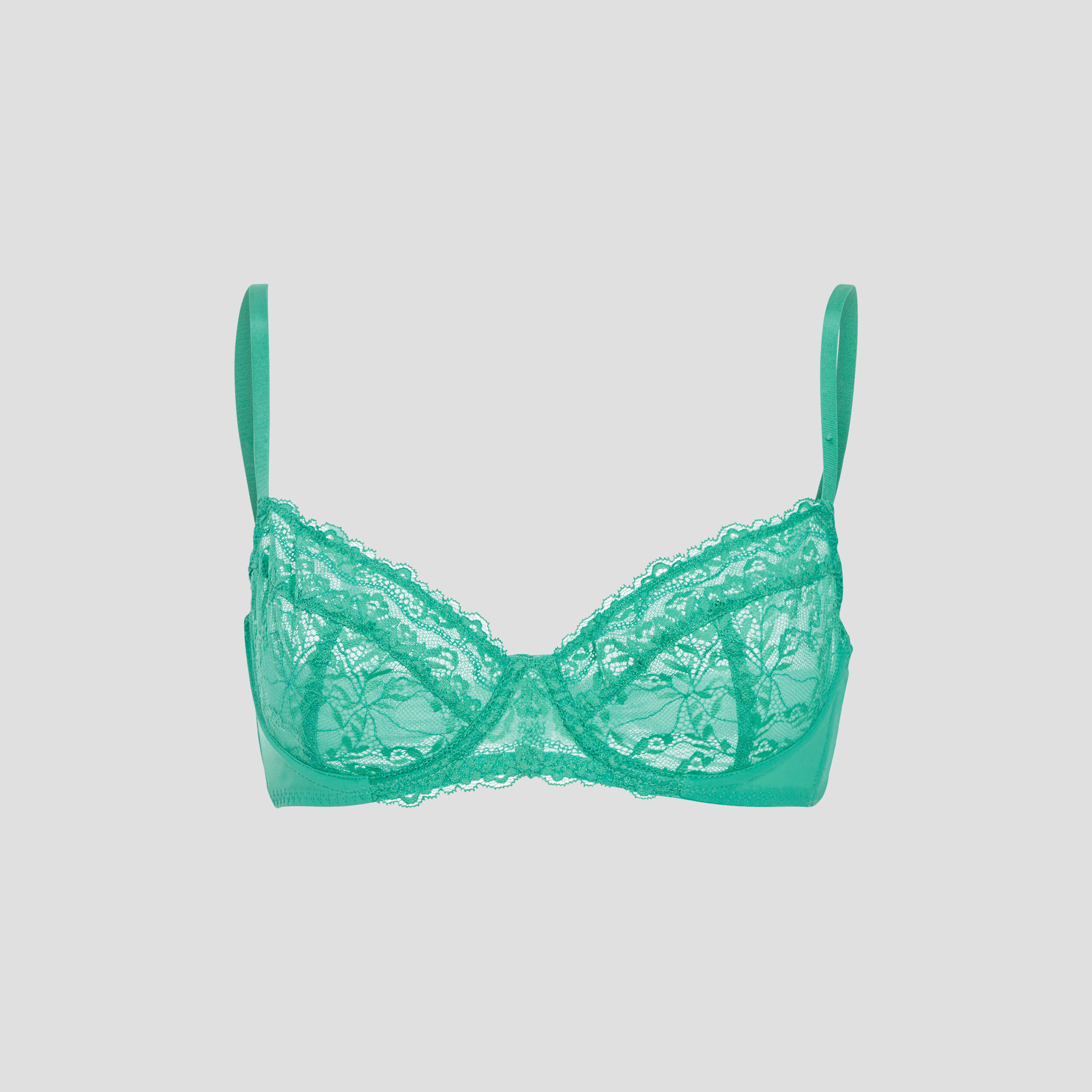 Soutien-gorge emboîtant micro dentelle vert menthe femme | La Halle