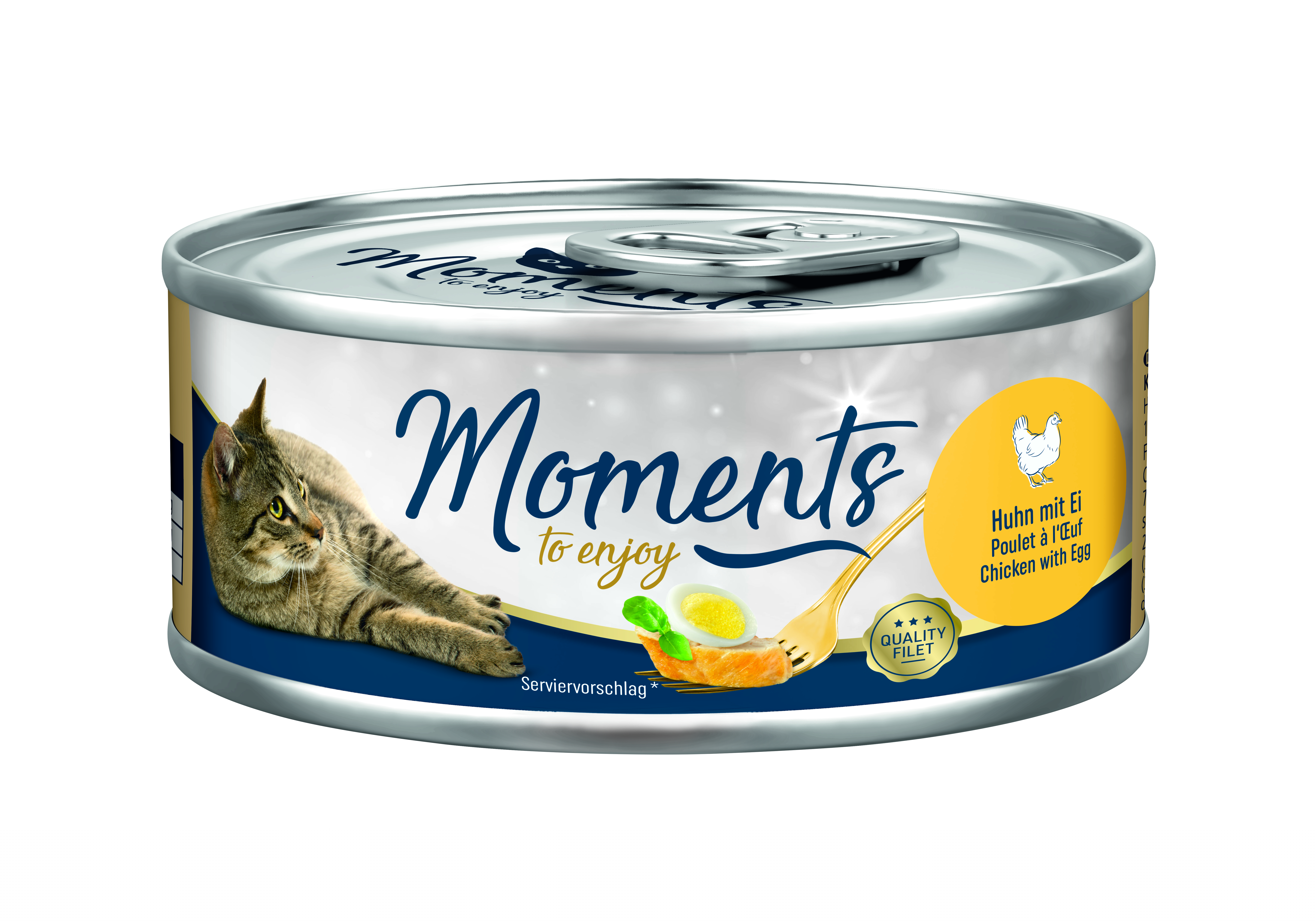 MOMENTS Nassfutter MOMENTS Adult Huhn mit Ei 12x70 g