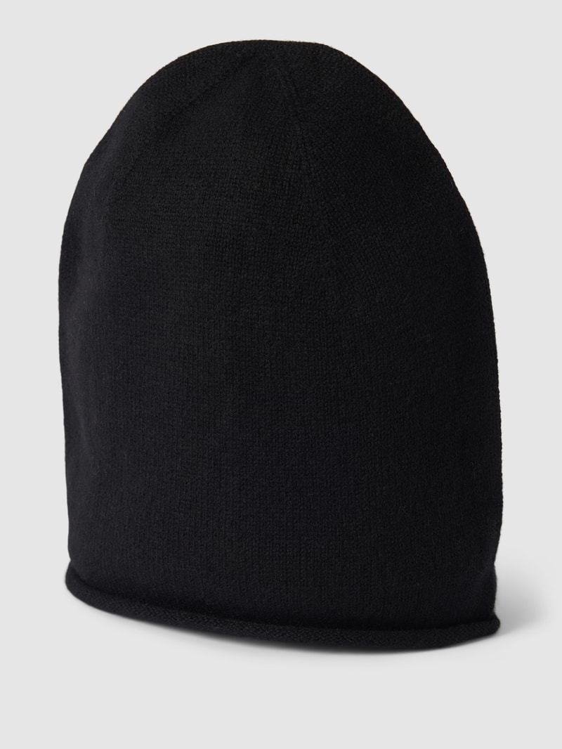 Strickmütze aus Kaschmir in schwarz