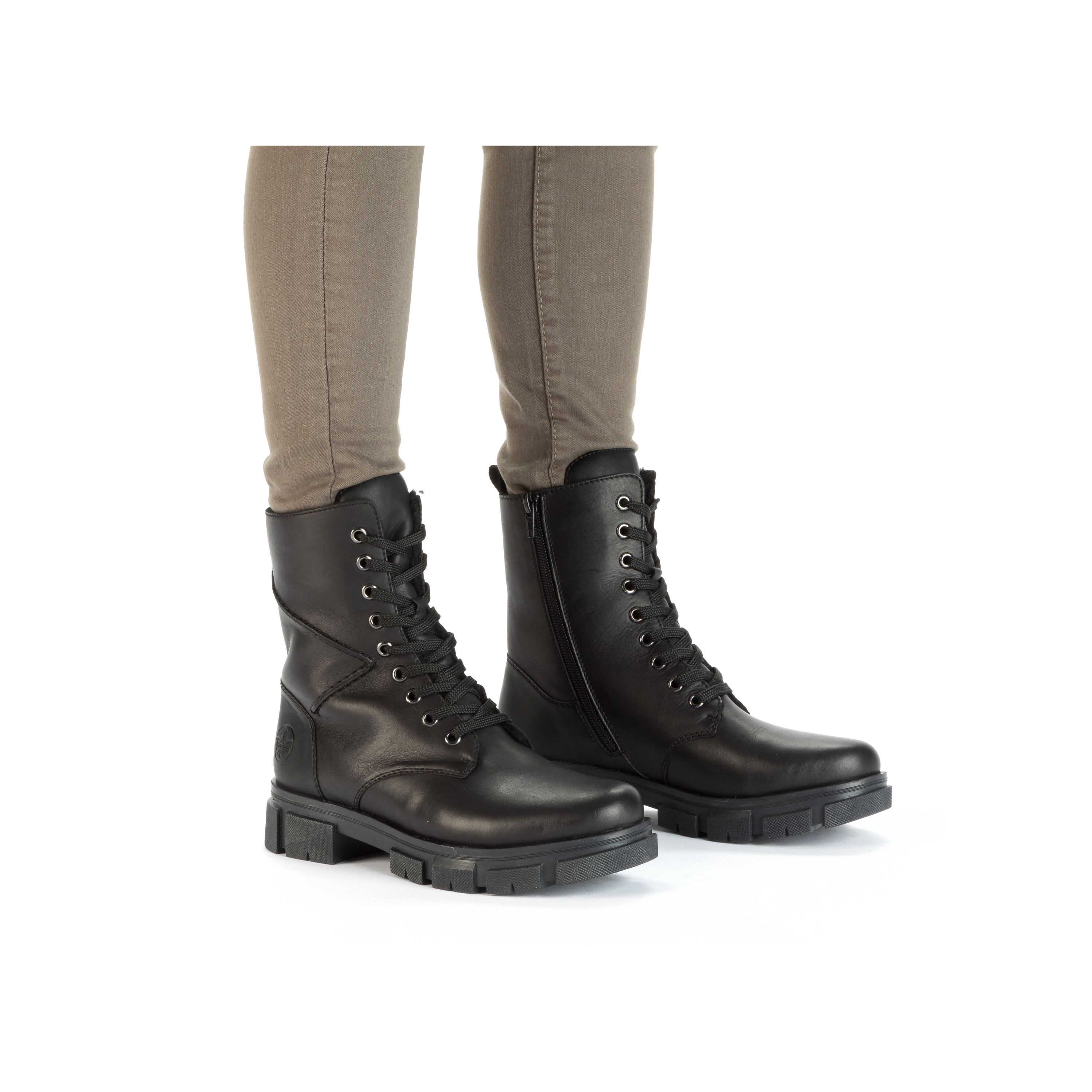 Rieker Damen Biker Boots tiefschwarz
