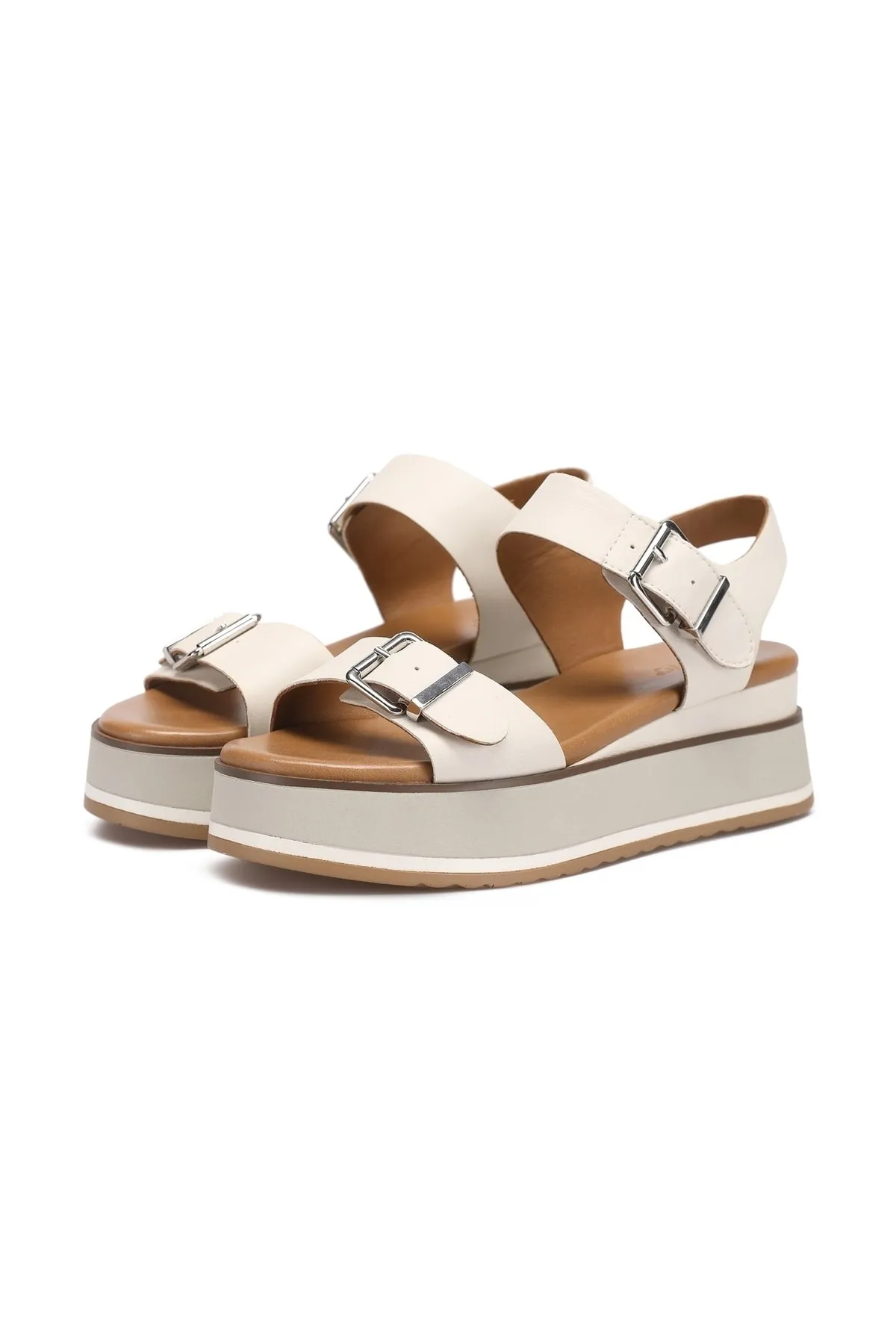 INUOVO  Sandalette - Grau - Flacher Absatz