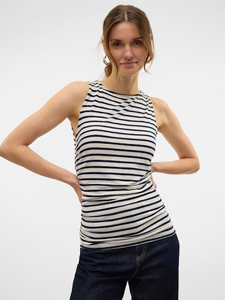 Vero Moda Top in Weiß/ Schwarz günstig kaufen