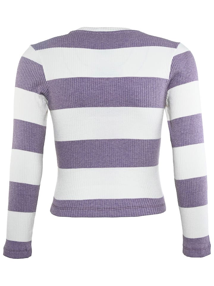 Blue Effect Longsleeve in Lila/ Weiß günstig kaufen