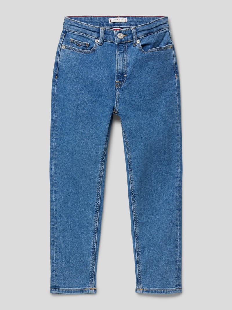 Jeans im 5-Pocket-Design Modell 'TAPERED' in blau