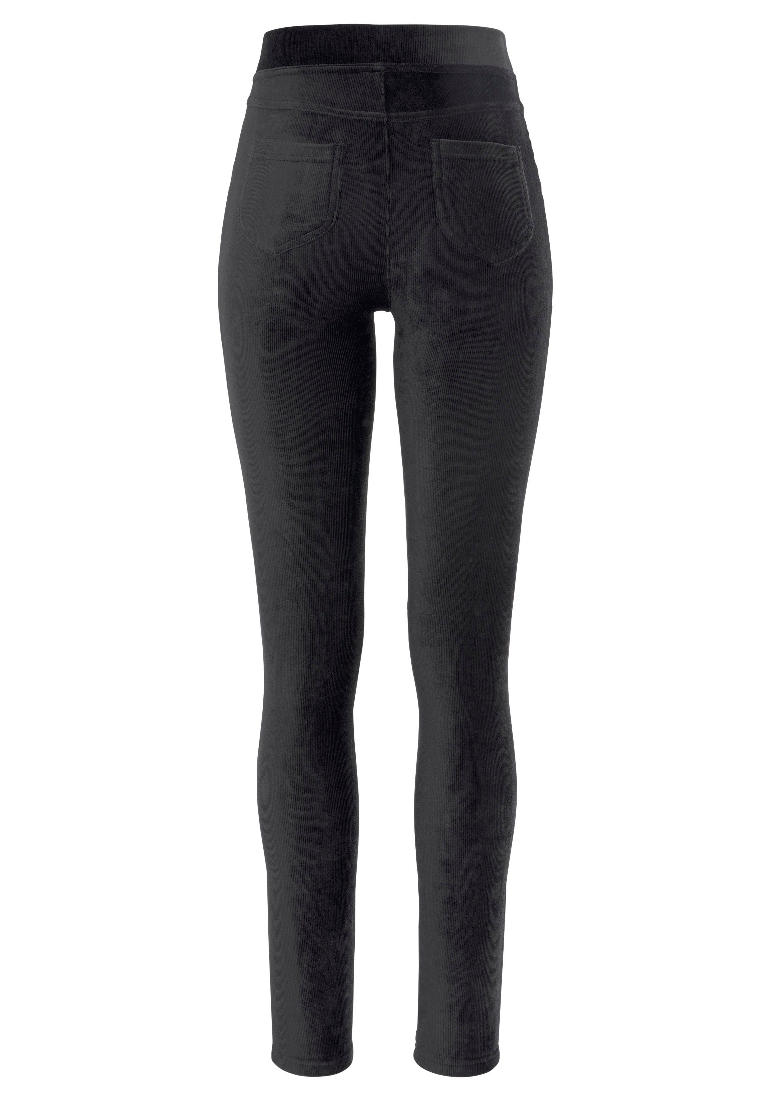 LASCANA Leggings aus weichem Material in Cord-Optik, Loungewear