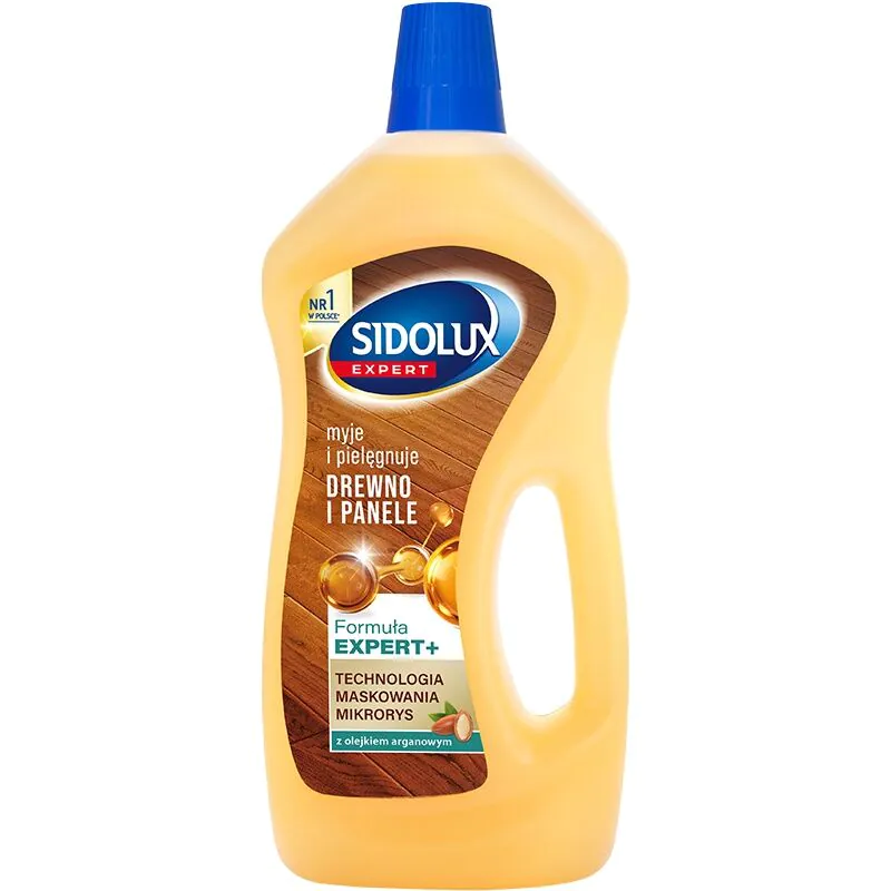 Sidolux Expert Plus Liquid med arganolie til rengøring af paneler og træ