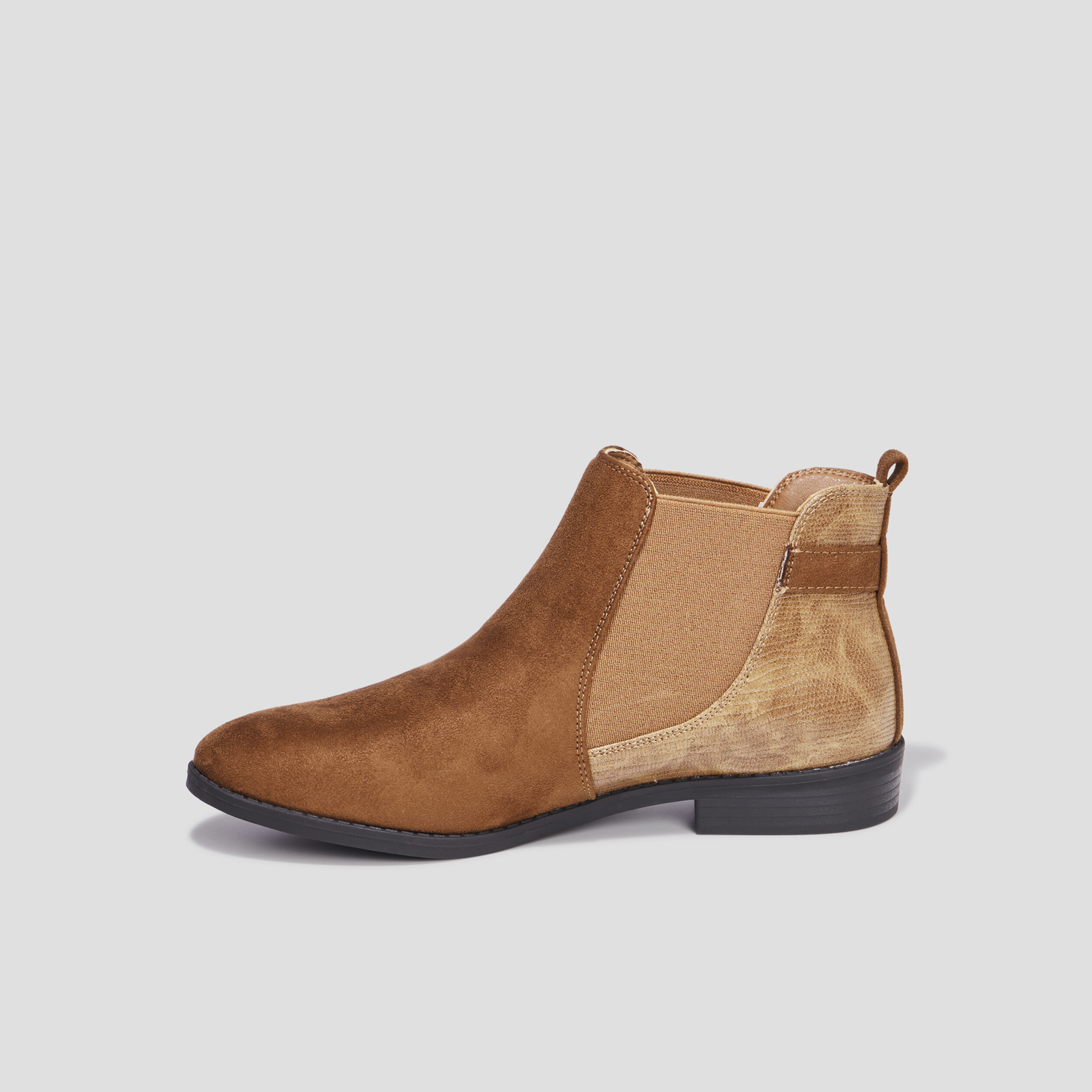 Bottines chelsea avec boucles marron femme | La Halle