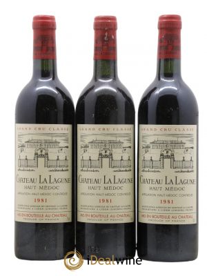 Château La Lagune 3ème Grand Cru Classé  1981 - Lot de 3 Bouteilles