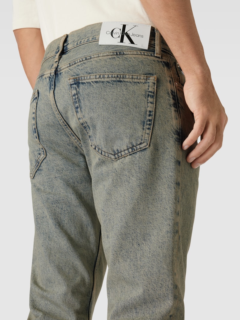 Authentic Straight Fit Jeans im Used-Look in jeans