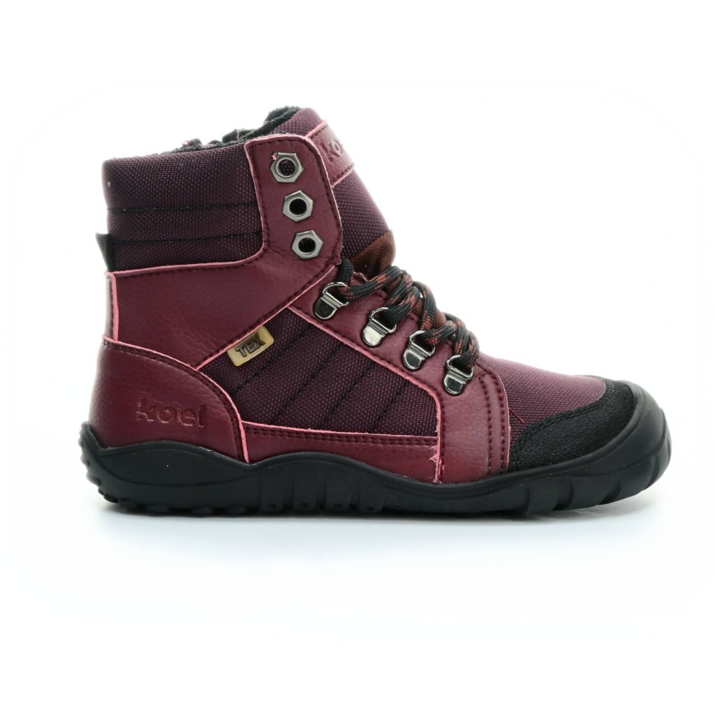 Koel4kids Mica Vegan Tex Bordo 04T001.50E-260 AD weinrote Winterbarfußschuhe
