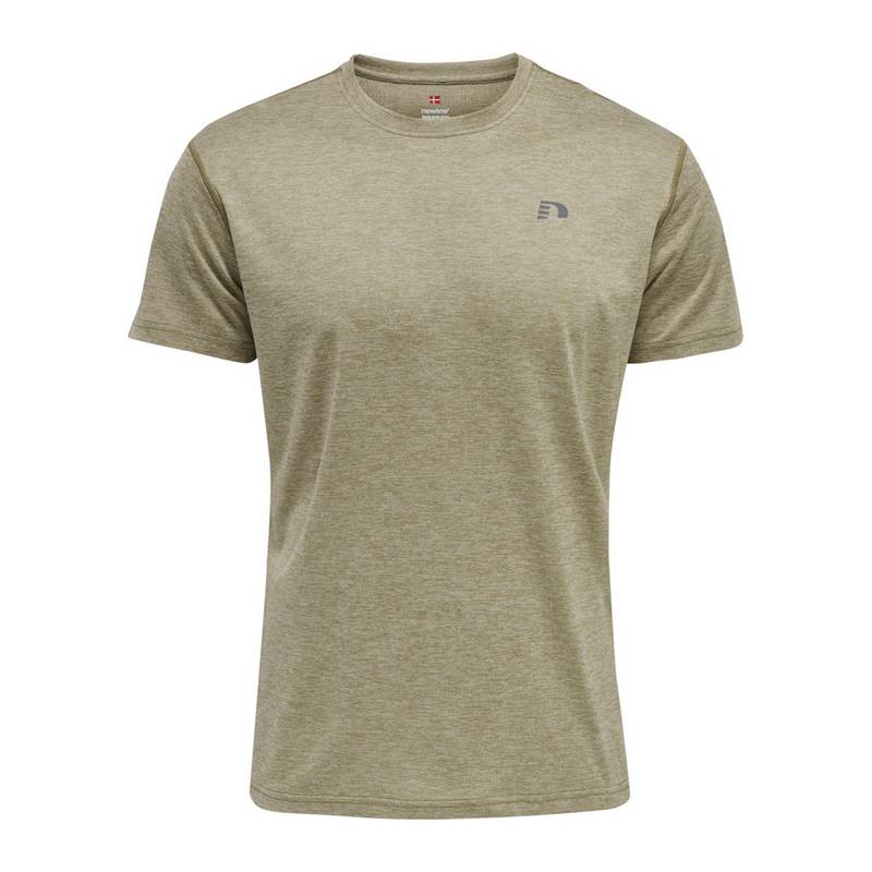 Newline Statement T-Shirt Running Beige Laufshirt Herren