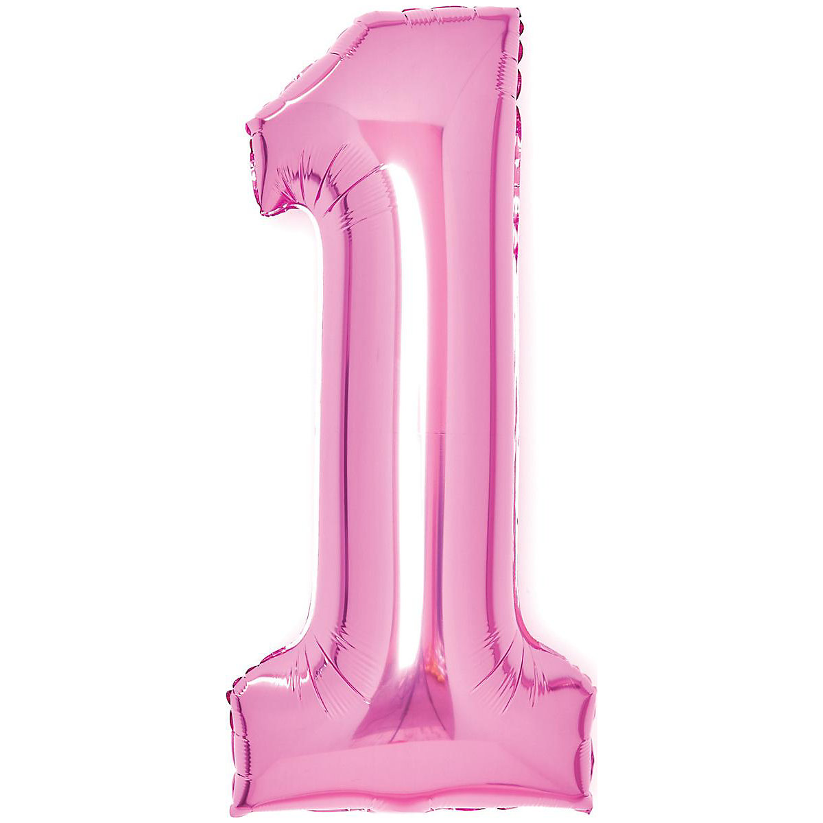 Folienballon Zahl 1 medium 41x86cm pink