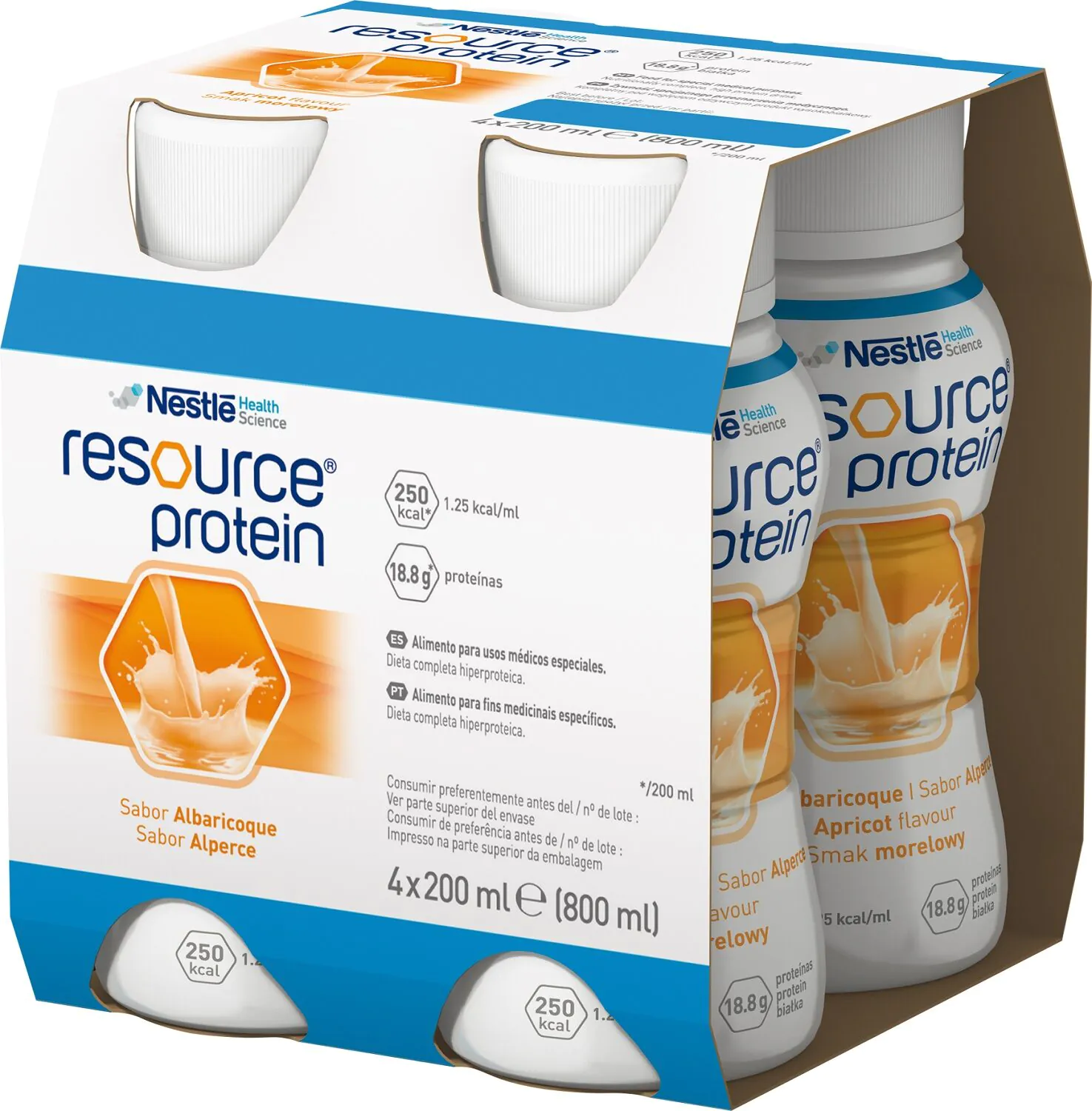 „Resource Protein“, geriamasis maisto papildas, abrikosų skonio