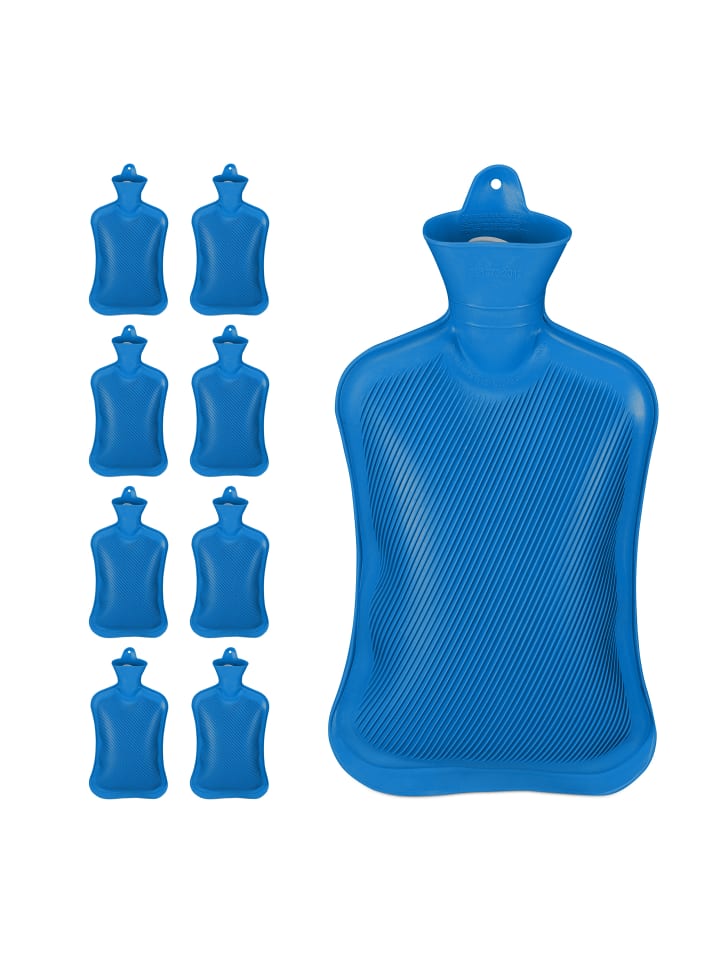 relaxdays 9x Wärmflasche in Blau günstig kaufen onesize